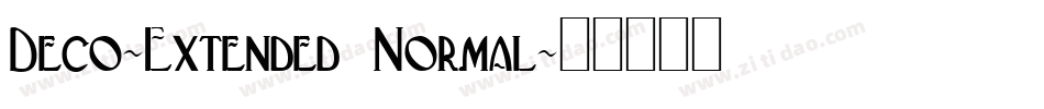 Deco-Extended Normal字体转换